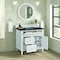 James Martin Vanities 36'' Single Vanity, Bright White w/ 3 CM Charcoal Soapstone Quartz Top 424-V36-BW-3CSP - alternate 4